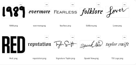 taylor swift logos